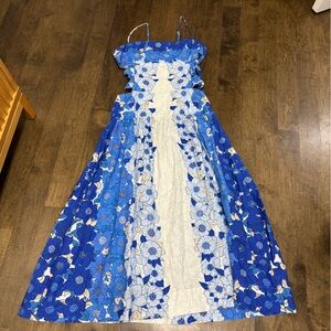 Blue floral farm rio dress